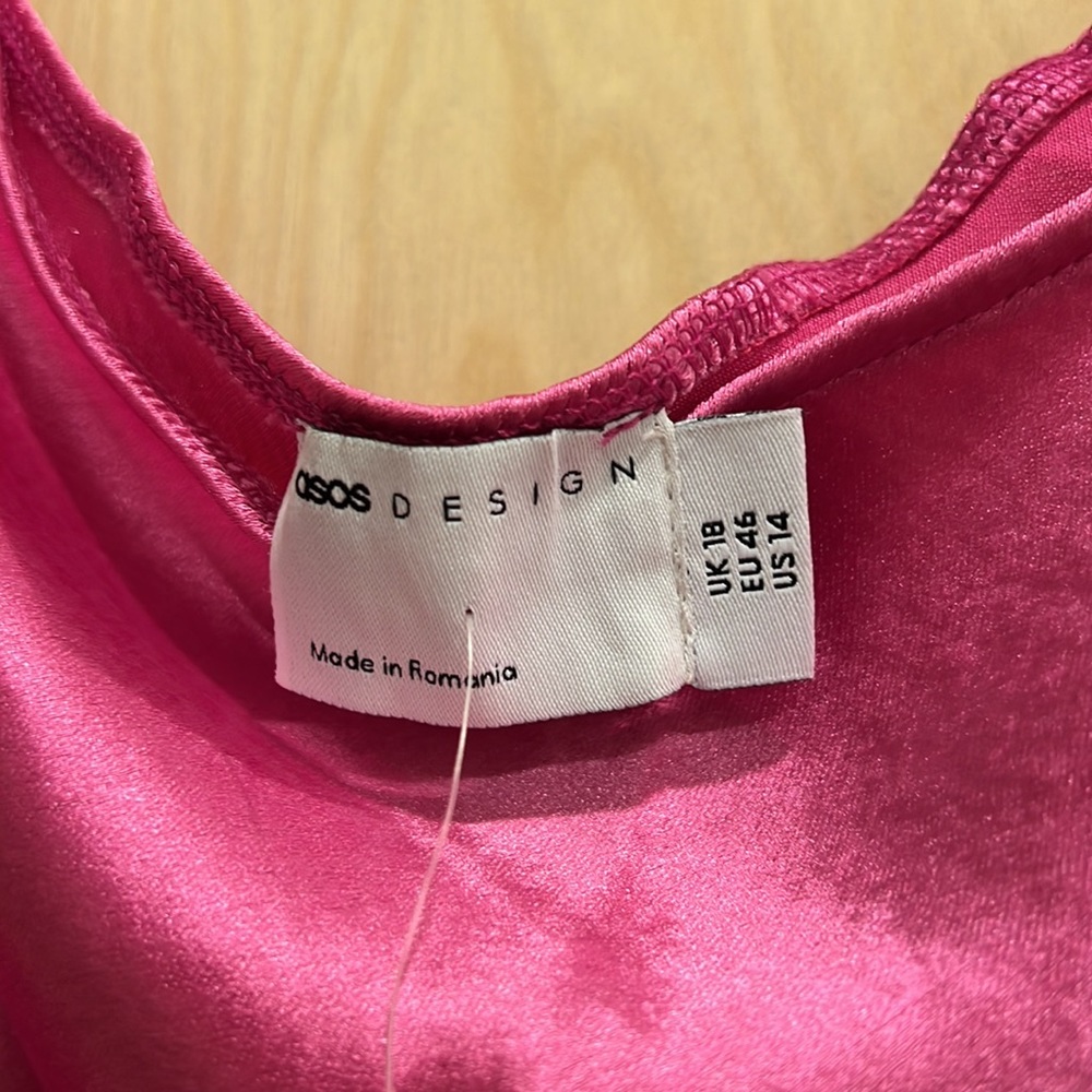 🚫SOLD🚫 ASOS Barbie Pink Midi Slip Skirt - Picture 5 of 9